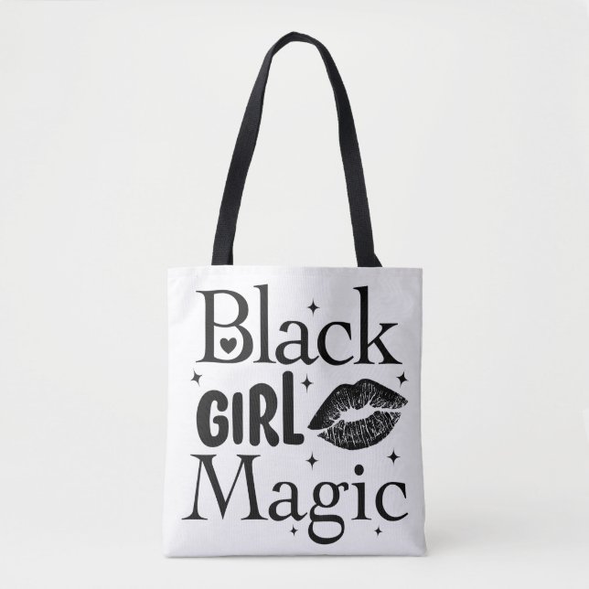 Bolsa de Tote Mágico de Chica Negro - Empoderamien (Anverso)