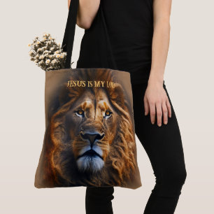 Bolsa de Tote marrón claro Jesús es mi Señor Perso