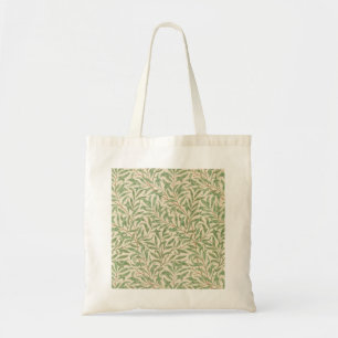 Bolsa de Tote media beige con hojas verdes de lujo