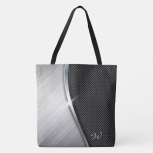 Bolsa De Tote Metalizado De Impresión De Carbono D