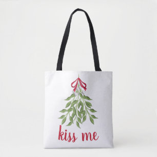 Bolsa De Tote Mistletoe Holiday