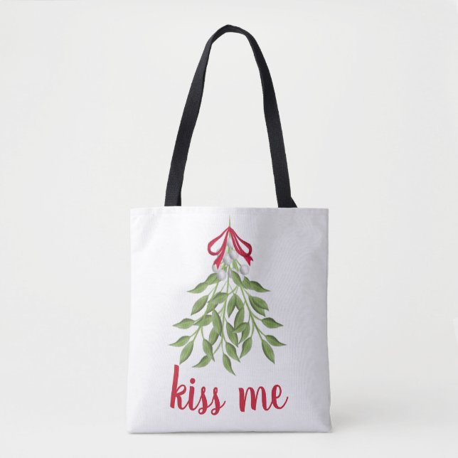 Bolsa De Tote Mistletoe Holiday (Anverso)