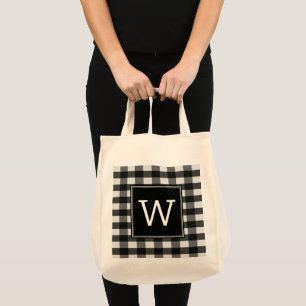 Bolsa de Tote Monograma de Buffalo Negro