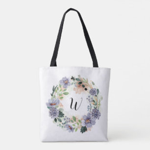 Bolsa De Tote Monograma De Flores Púrpura