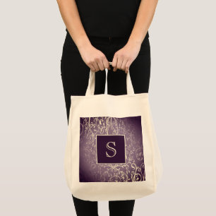 Bolsa de Tote Monograma Elegante Púrpura