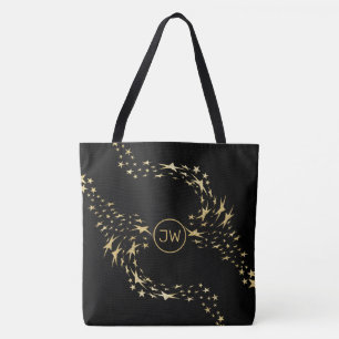 Bolsa de Tote Monogramada de las Estrellas de Oro