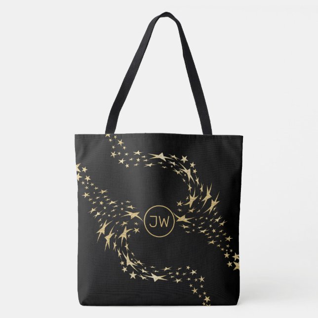 Bolsa de Tote Monogramada de las Estrellas de Oro  (Anverso)