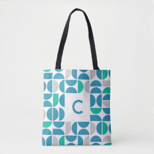 Bolsa de Tote Monogramada de Mid Century Aquatic T