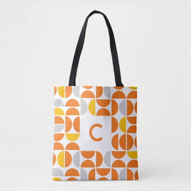 Bolsa de Tote Monogramada de Mid Century Sunny Til (Anverso)