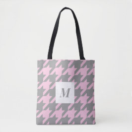 Bolsa de Tote Monogramada de Rubor Houndstoth