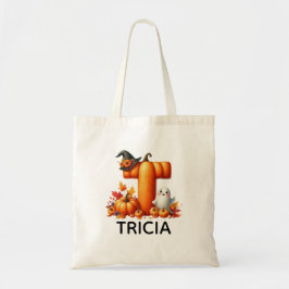 Bolsa de Tote Monogramada Personalizada de Hallowe