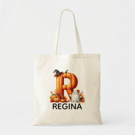 Bolsa de Tote Monogramada Personalizada de Hallowe
