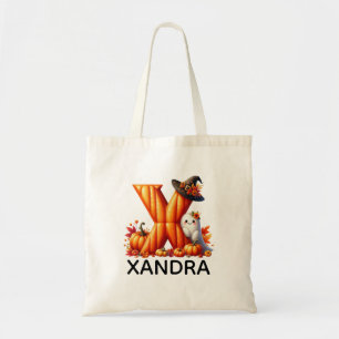 Bolsa de Tote Monogramada Personalizada de Hallowe
