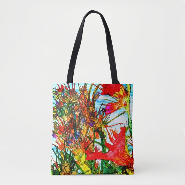 Bolsa de Tote Ocean Blooms (se puede Personalizar) (Anverso)