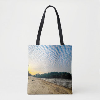 Bolsa de Tote Ocean Breeze - Cielos azules y ola d