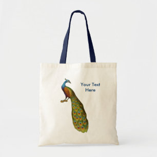 Bolsa de Tote para animales de arte del pavo real