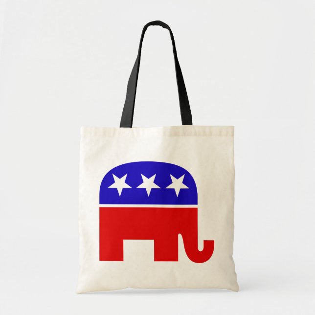 Bolsa de Tote para el Elefante Republicano (Frente)