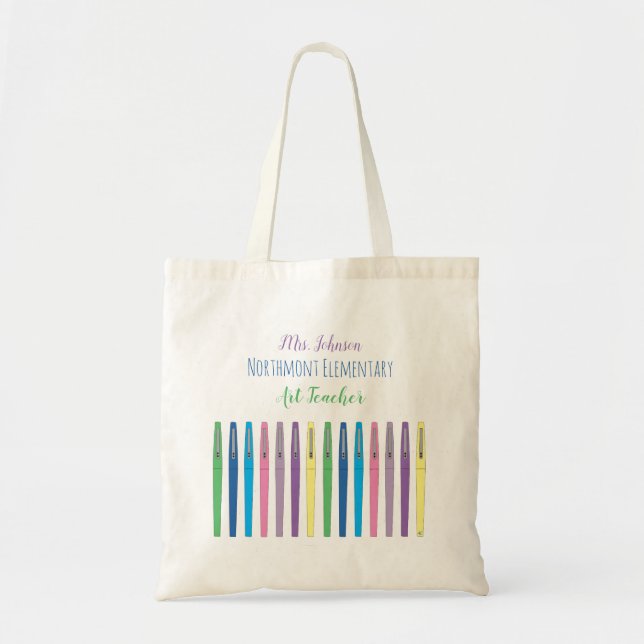 Bolsa de Tote para el maestro de arte de la pluma  (Frente)