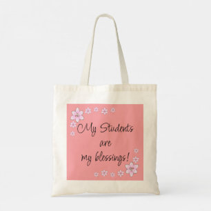Bolsa de Tote para el profesor de flores rosas