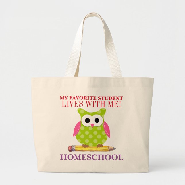 Bolsa de Tote para el profesor de Owl'HOMESCHOOL (Frente)