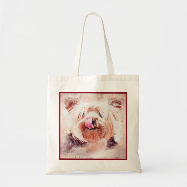 Bolsa De Tote Para La Impresión De Perro Abstracto (Frente)
