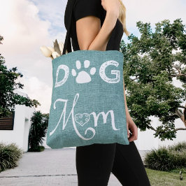 Bolsa de Tote para la mamá del perro de la burlap 
