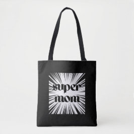 Bolsa de Tote para las supermamás, negro y blanco