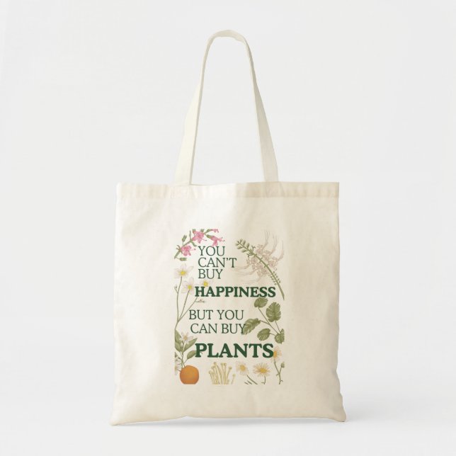 Bolsa de Tote para los amantes de las plantas y lo (Frente)