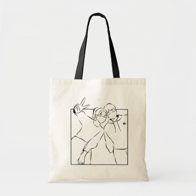 Bolsa de Tote para los amantes románticos - Diseño (Frente)