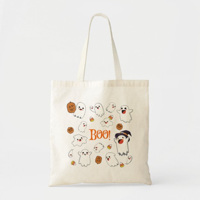 Bolsa de Tote para los fantasmas de Halloween (Frente)
