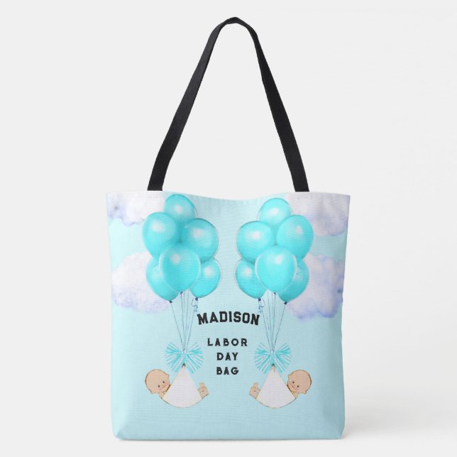 Bolsa de Tote para los niños gemelos (Reverso)