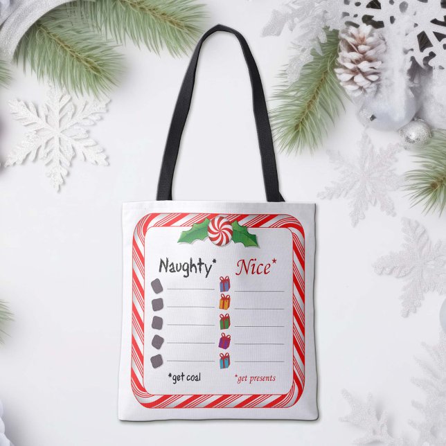 Bolsa de Tote para los traviesos o bonitos (Simplify your Christmas shopping in one bag. The Naughty get COAL and the nice ones get PRESENTS!)