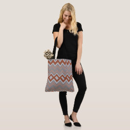 Bolsa de Tote para mujeres Zigzag colorida en vera