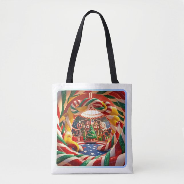 Bolsa de Tote para Navidades con mora y brillante (Anverso)