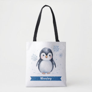 Bolsa de Tote para Niños Pingüinos Cutos Personali
