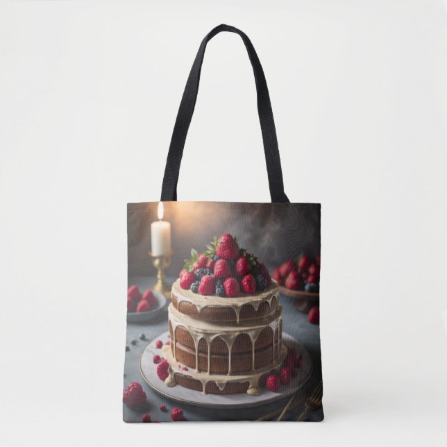 Bolsa de tote para panaderías de pasteles y berrie (Anverso)