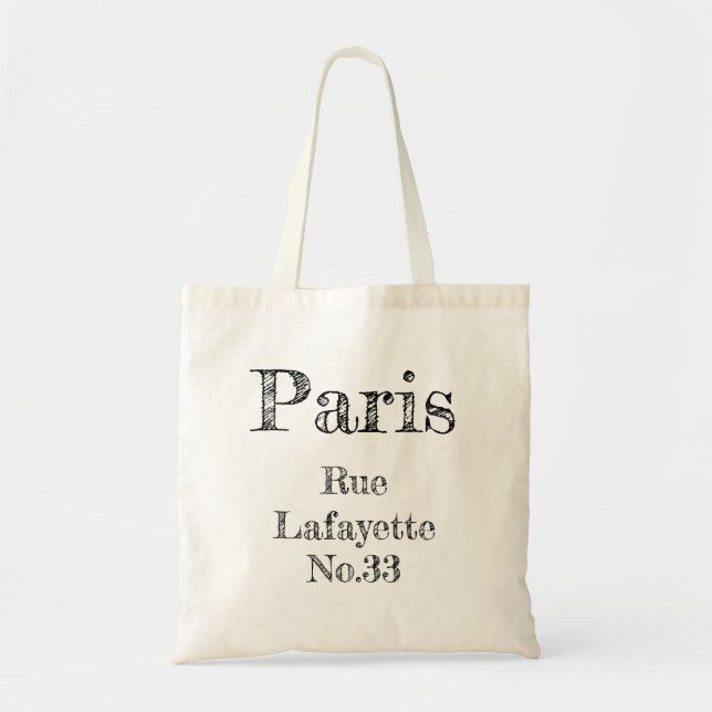 Bolsa de Tote - Paris Rue Lafayette No.33 (Frente)