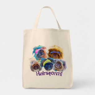 Bolsa de Tote Pekingese reutilizable con tormenta 