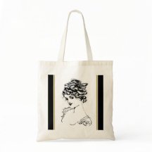 Bolsa de Tote pequeña de Art Nouveau Lady