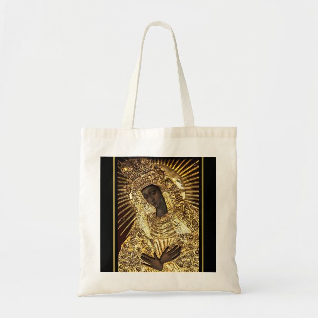 Bolsa De Tote Pequeña De Madonna Negra (Frente)