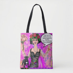 Bolsa de tote - perro negro