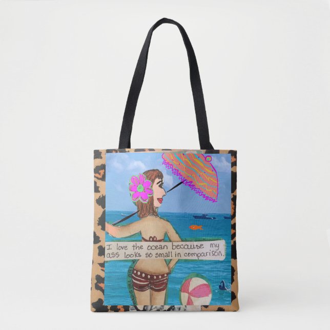 Bolsa de tote - perro negro  (Anverso)