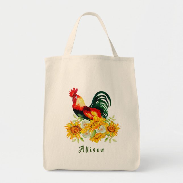 Bolsa de Tote personalizada con girasoles (Frente)