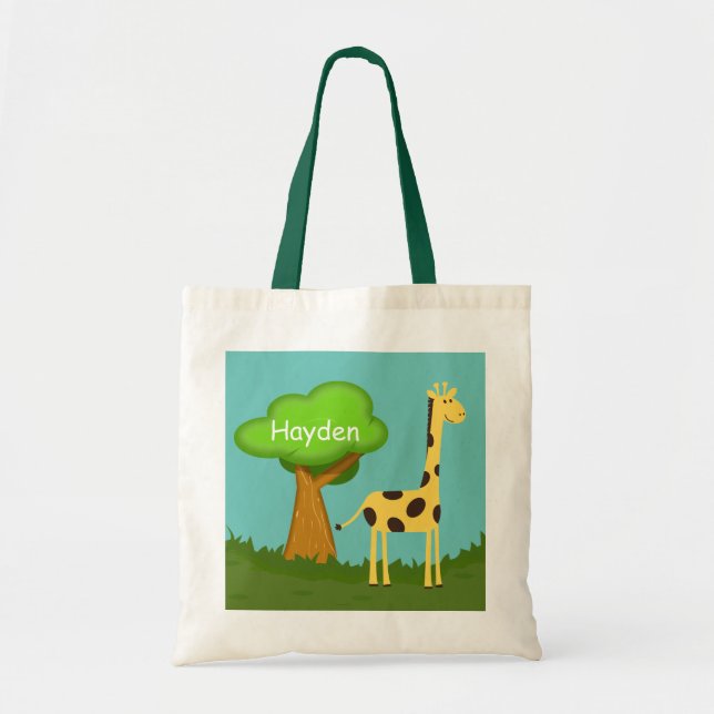 Bolsa de Tote personalizada de arte de árbol y jir (Frente)