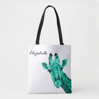 Bolsa de Tote personalizada de arte pop de jirafa
