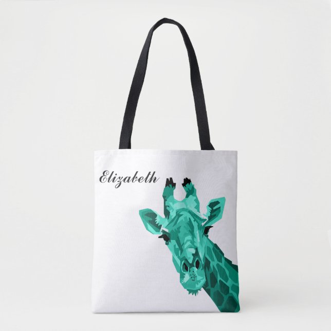 Bolsa de Tote personalizada de arte pop de jirafa  (Anverso)