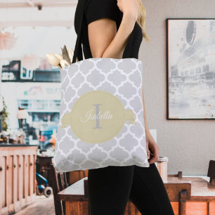 Bolsa de Tote Personalizada de Cuatrefoil Amarillo