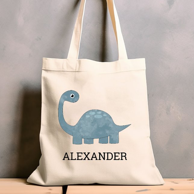 Bolsa de Tote Personalizada de Dinosaurio Gris Azu (Subido por el creador)