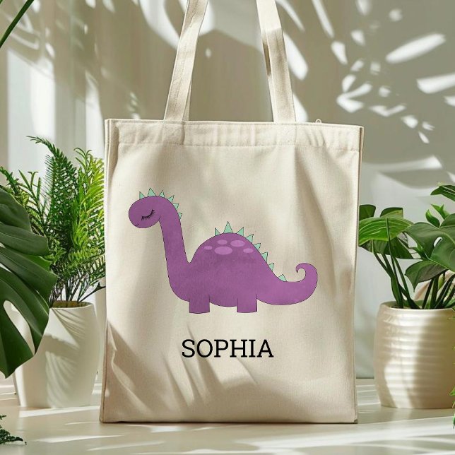Bolsa de Tote Personalizada de Dinosaurio Púrpura (Subido por el creador)
