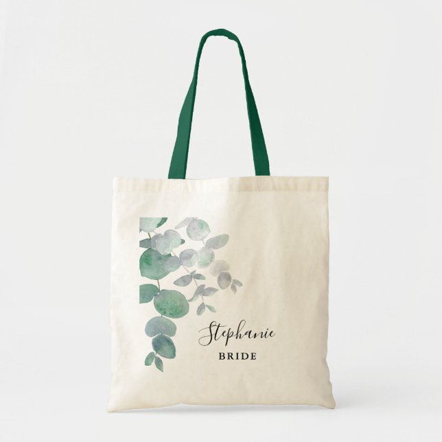Bolsa De Tote Personalizada De Eucalyptus Greenery (Frente)